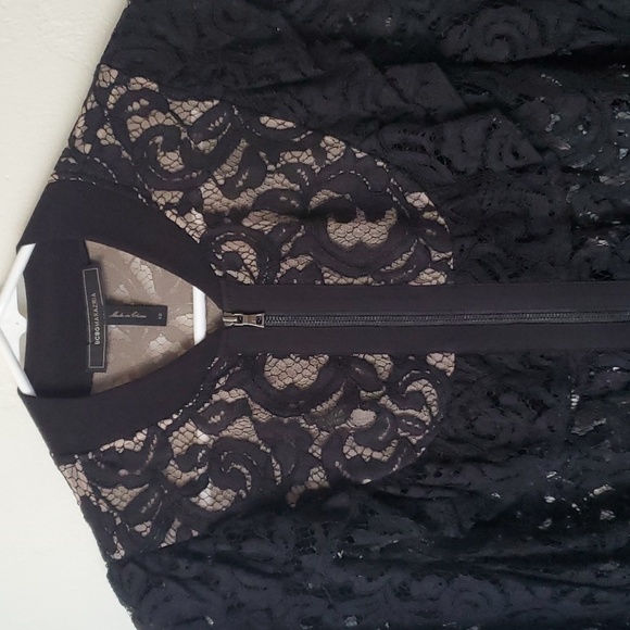 BCBGMaxAzria Lace Bomber Jacket XS - Picture 2 of 4
